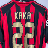 2005/06 AC MILAN KAKA #22 C/L HOME SHIRT (L) ADIDAS