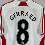 2007/08 LIVERPOOL GERRARD #8 AWAY SHIRT (M) ADIDAS