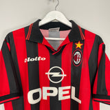 1997/98 AC MILAN MALDINI #3 HOME SHIRT (L) LOTTO