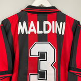 1997/98 AC MILAN MALDINI #3 HOME SHIRT (L) LOTTO