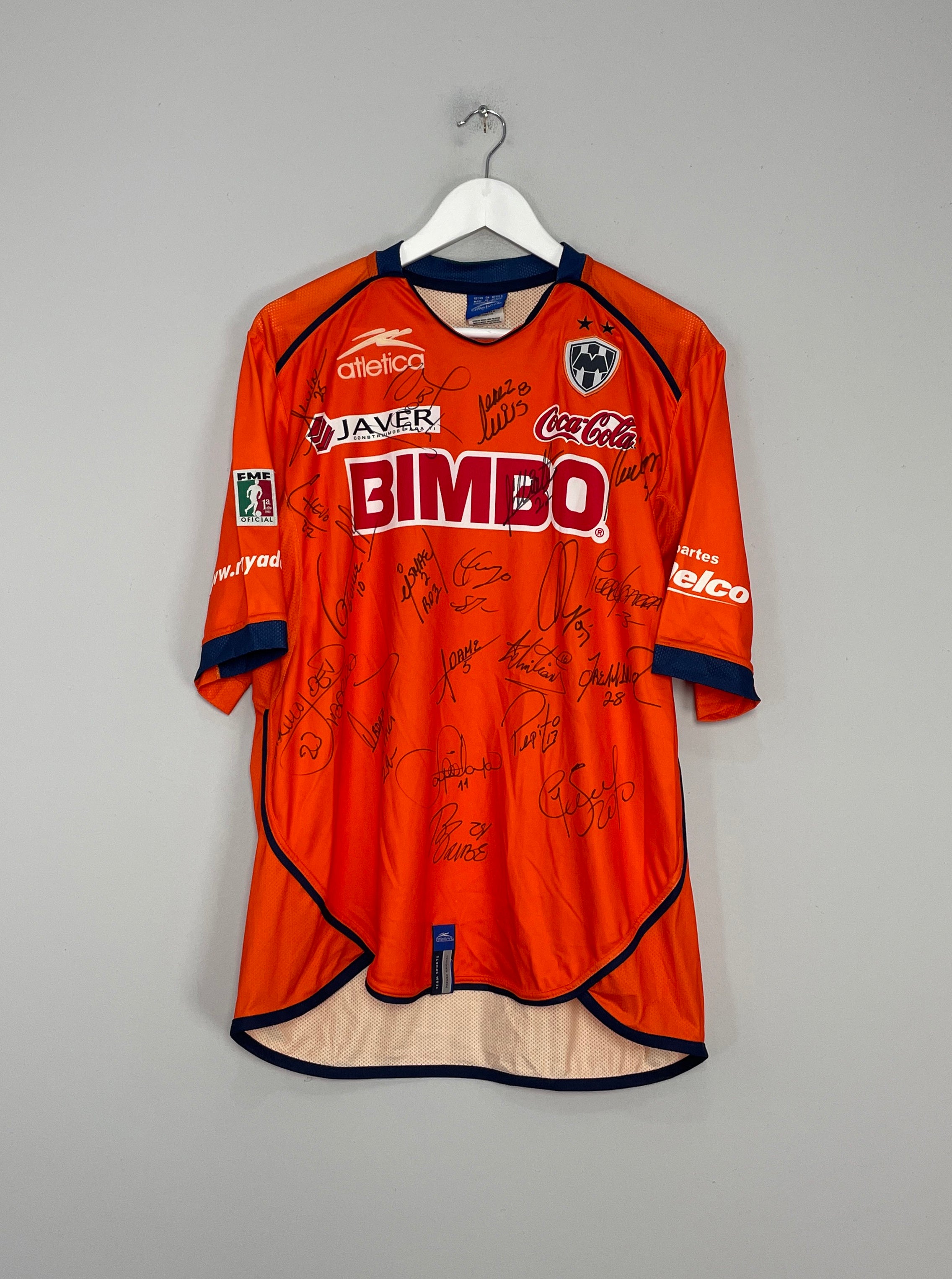 2004/05 MONTERREY *SQUAD SIGNED* AWAY SHIRT (L) ATLETICA