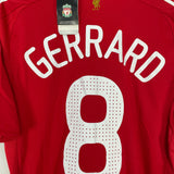 2008/10 LIVERPOOL GERRARD #8 *BNWT* HOME SHIRT (M) ADIDAS