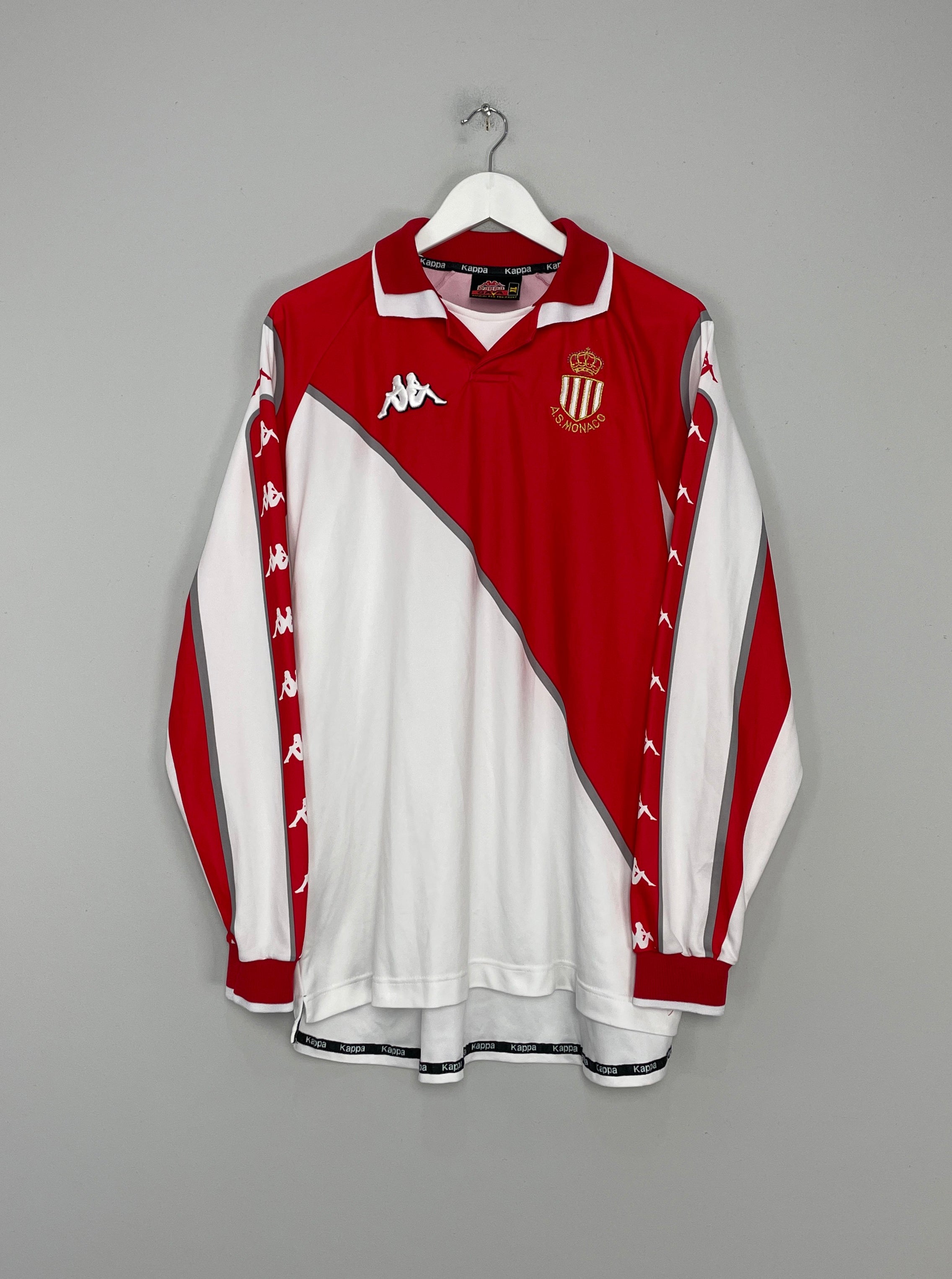 2000/01 MONACO L/S HOME SHIRT (XL) KAPPA