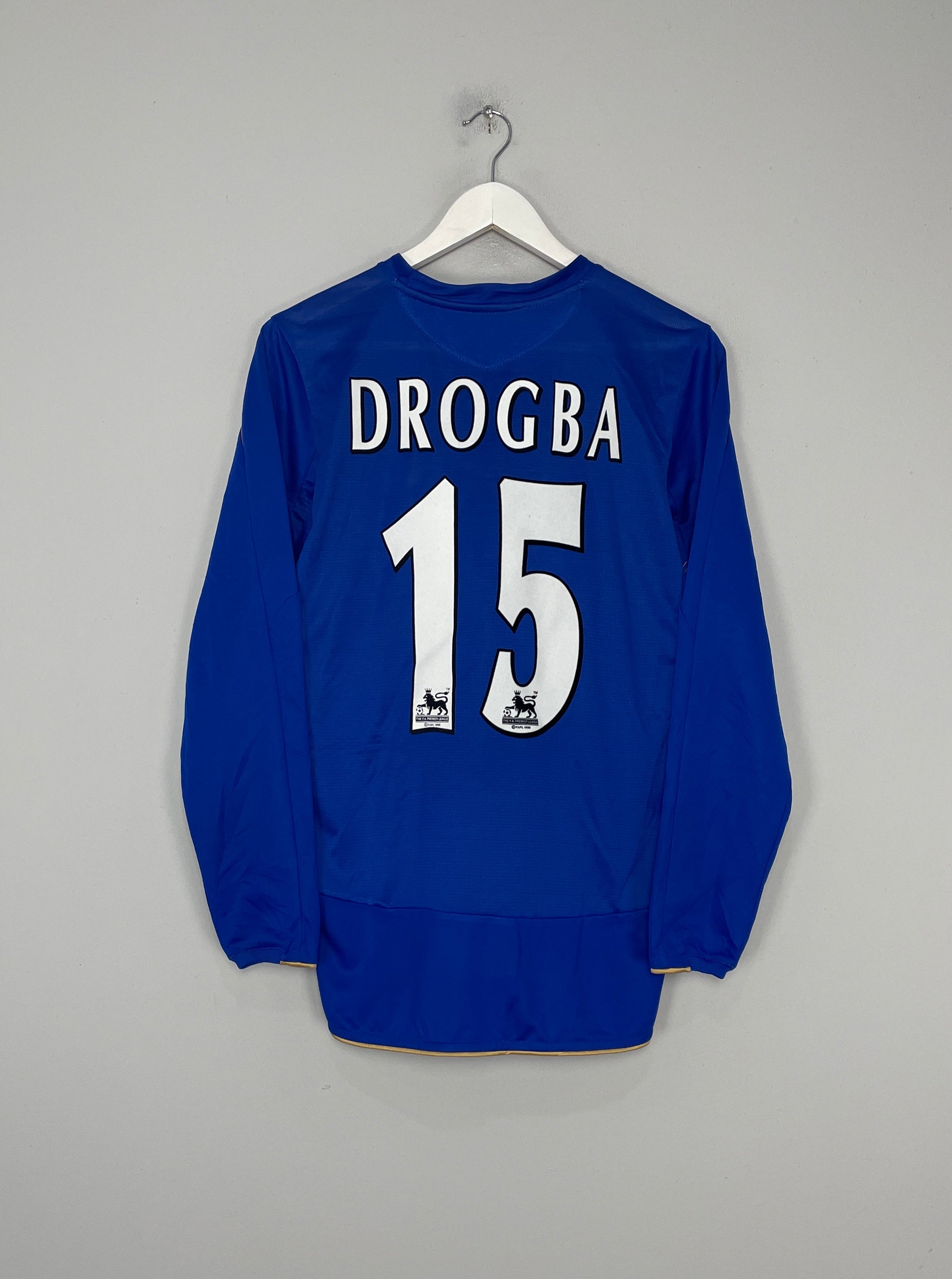 2005/06 CHELSEA DROGBA #15 *CENTENARY* L/S HOME SHIRT (S) UMBRO