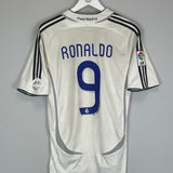 2006/07 REAL MADRID RONALDO #9 HOME SHIRT (M) ADIDAS