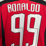 2007/08 AC MILAN RONALDO #99 HOME SHIRT (M) ADIDAS