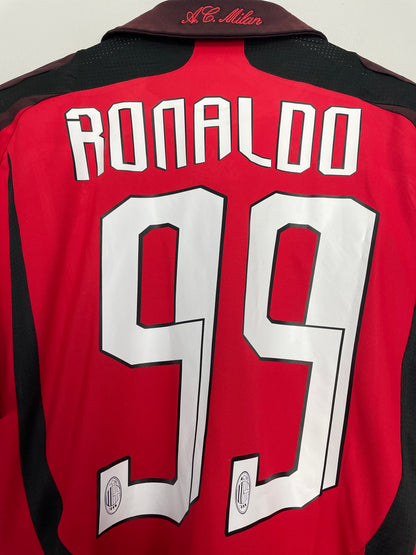 2007/08 AC MILAN RONALDO #99 HOME SHIRT (M) ADIDAS