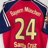 1999/01 BAYERN MUNICH SANTA CRUZ #24 HOME SHIRT (M) ADIDAS