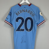 2022/23 MANCHESTER CITY BERNARDO #20 *PLAYER ISSUE + SIGNED* HOME SHIRT (M) PUMA