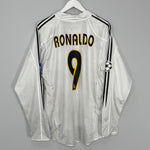 2004/05 REAL MADRID RONALDO #9 L/S C/L HOME SHIRT (L) ADIDAS