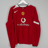 2004/06 MANCHESTER UNITED V.NISTELROOY #10 L/S C/L HOME SHIRT (M) NIKE