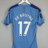 2019/20 MANCHESTER CITY DE BRUYNE #17 *MATCH WORN* HOME SHIRT (M) PUMA