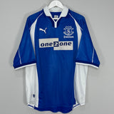 2000/02 EVERTON GASCOIGNE #18 HOME SHIRT (XL) PUMA