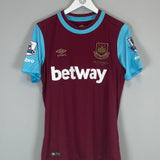 2015/16 WEST HAM NOBLE #16 *MATCH ISSUE + SIGNED* HOME SHIRT (S) UMBRO