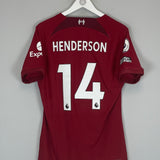 2022/23 LIVERPOOL HENDERSON #14 *MATCH ISSUE* HOME SHIRT (L) NIKE