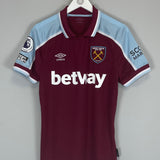 2021/22 WEST HAM RICE #41 *MATCH WORN* HOME SHIRT (M) UMBRO