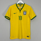 2014/15 BRAZIL NEYMAR JR #10 *AUTHENTIC* HOME SHIRT (M) NIKE