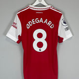 2022/23 ARSENAL ODEGAARD #8 *MATCH ISSUE* HOME SHIRT (M) ADIDAS