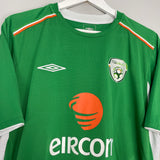 2004/06 IRELAND KEANE #6 HOME SHIRT (L) UMBRO