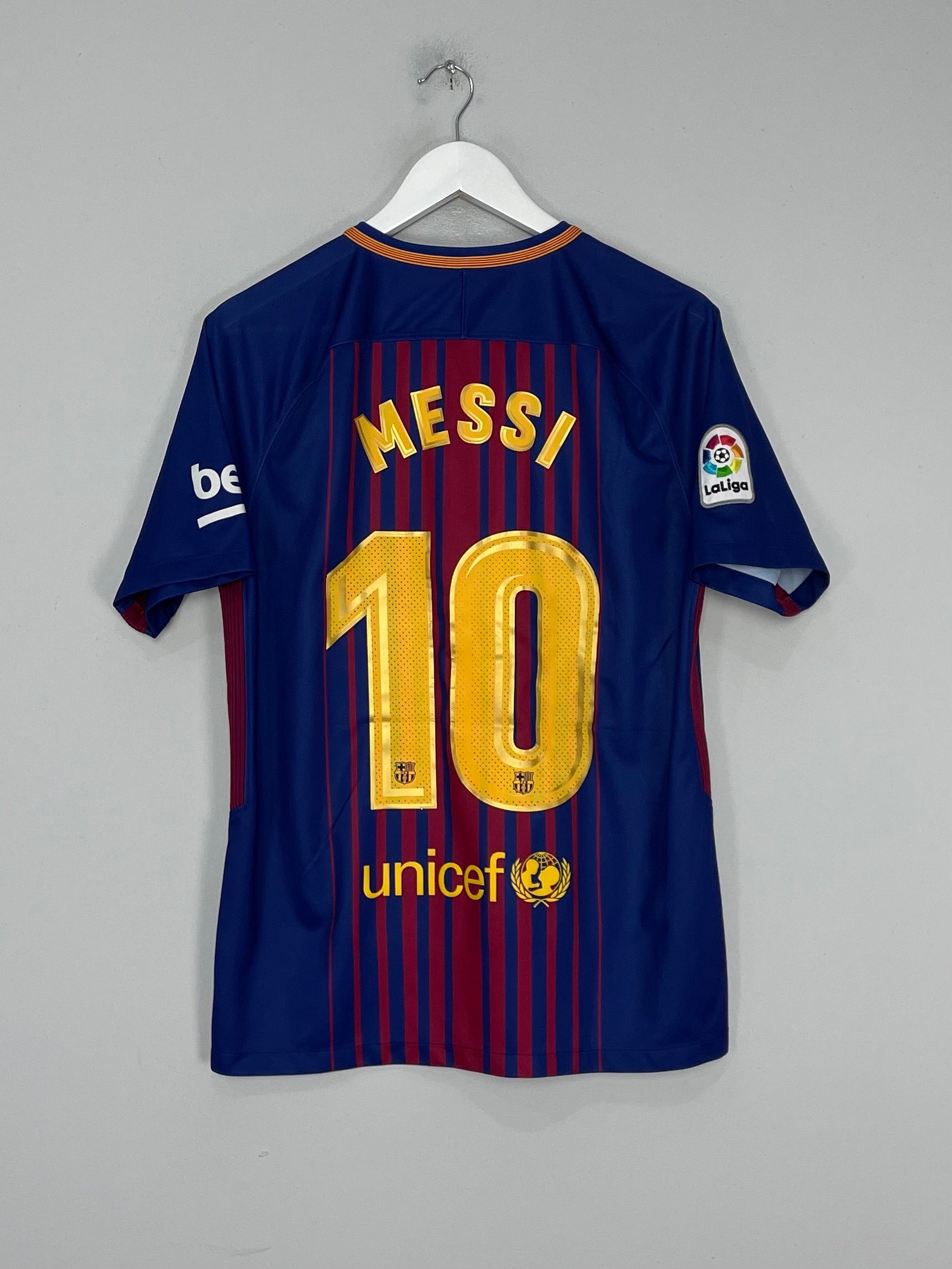 2017/18 BARCELONA MESSI #10 HOME SHIRT (M) NIKE