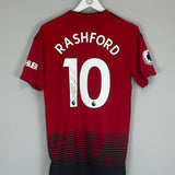 2018/19 MANCHESTER UNITED RASHFORD #10 *MATCH ISSUE + SIGNED* HOME SHIRT (M) ADIDAS