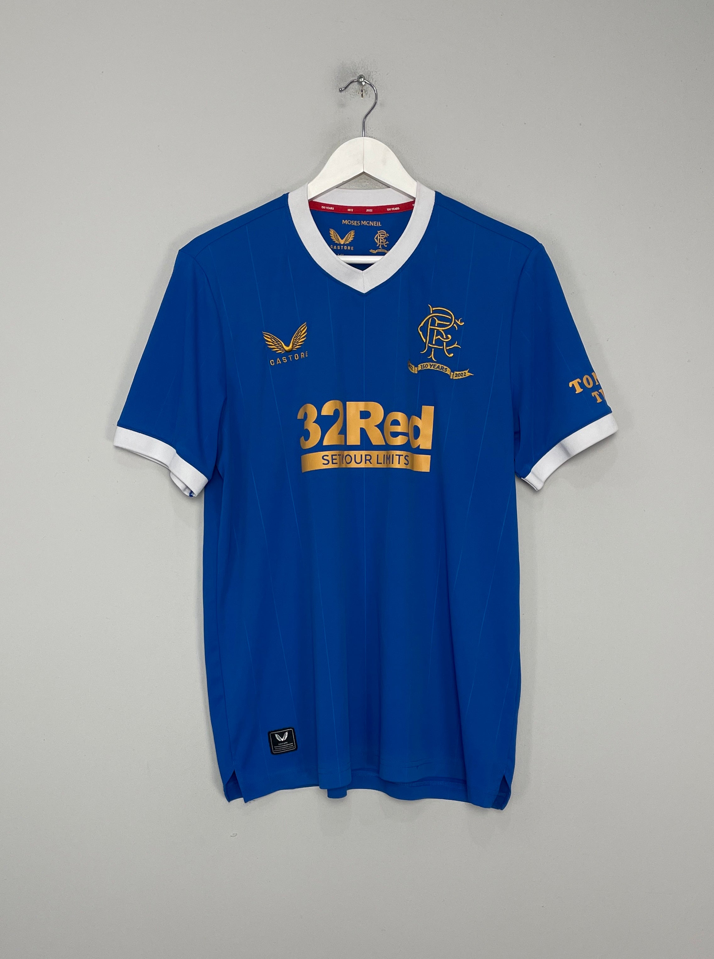 2021/22 RANGERS *150 YEAR* HOME SHIRT (XL) CASTORE