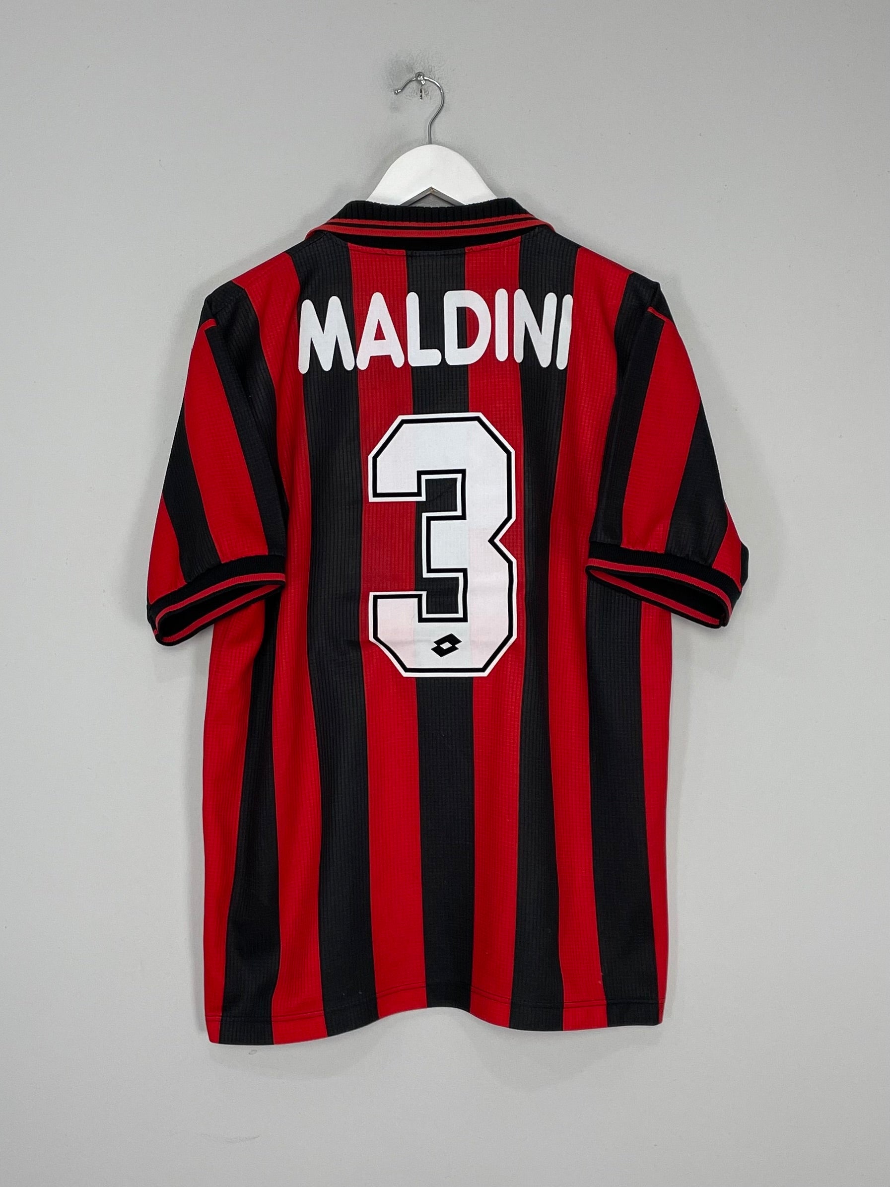 1997/98 AC MILAN MALDINI #3 HOME SHIRT (L) LOTTO