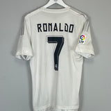 2015/16 REAL MADRID RONALDO #7 HOME SHIRT (L) ADIDAS