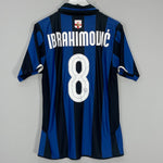 2007/08 INTER MILAN IBRAHIMOVIC #8 *CENTENARY* HOME SHIRT (M) NIKE