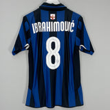 2007/08 INTER MILAN IBRAHIMOVIC #8 *CENTENARY* HOME SHIRT (M) NIKE