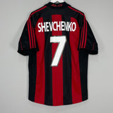 1998/00 AC MILAN SHEVCHENKO #7 HOME SHIRT (L) ADIDAS