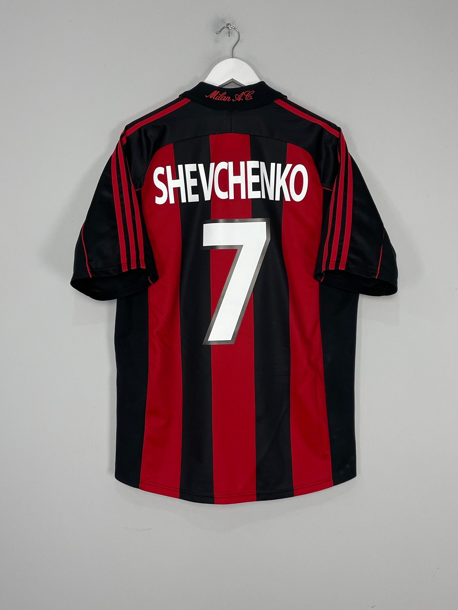 1998/00 AC MILAN SHEVCHENKO #7 HOME SHIRT (L) ADIDAS