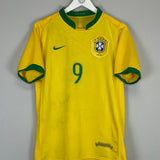 2006 BRAZIL RONALDO #9 HOME SHIRT (M) NIKE