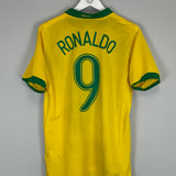 2006 BRAZIL RONALDO #9 HOME SHIRT (M) NIKE