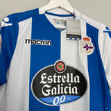 2017/18 DEPORTIVO LA CORUNA *BNWT* HOME SHIRT (S) MACRON