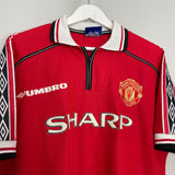 1998/00 MANCHESTER UNITED BECKHAM #7 HOME SHIRT (L) UMBRO