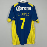 2004/05 CLUB AMERICA C.LOPEZ #7 AWAY SHIRT (XL) NIKE