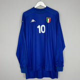 1999/00 ITALY DEL PIERO #10 L/S HOME SHIRT (XL) KAPPA