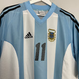 2002/04 ARGENTINA VERON #11 HOME SHIRT (XL) ADIDAS