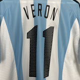 2002/04 ARGENTINA VERON #11 HOME SHIRT (XL) ADIDAS