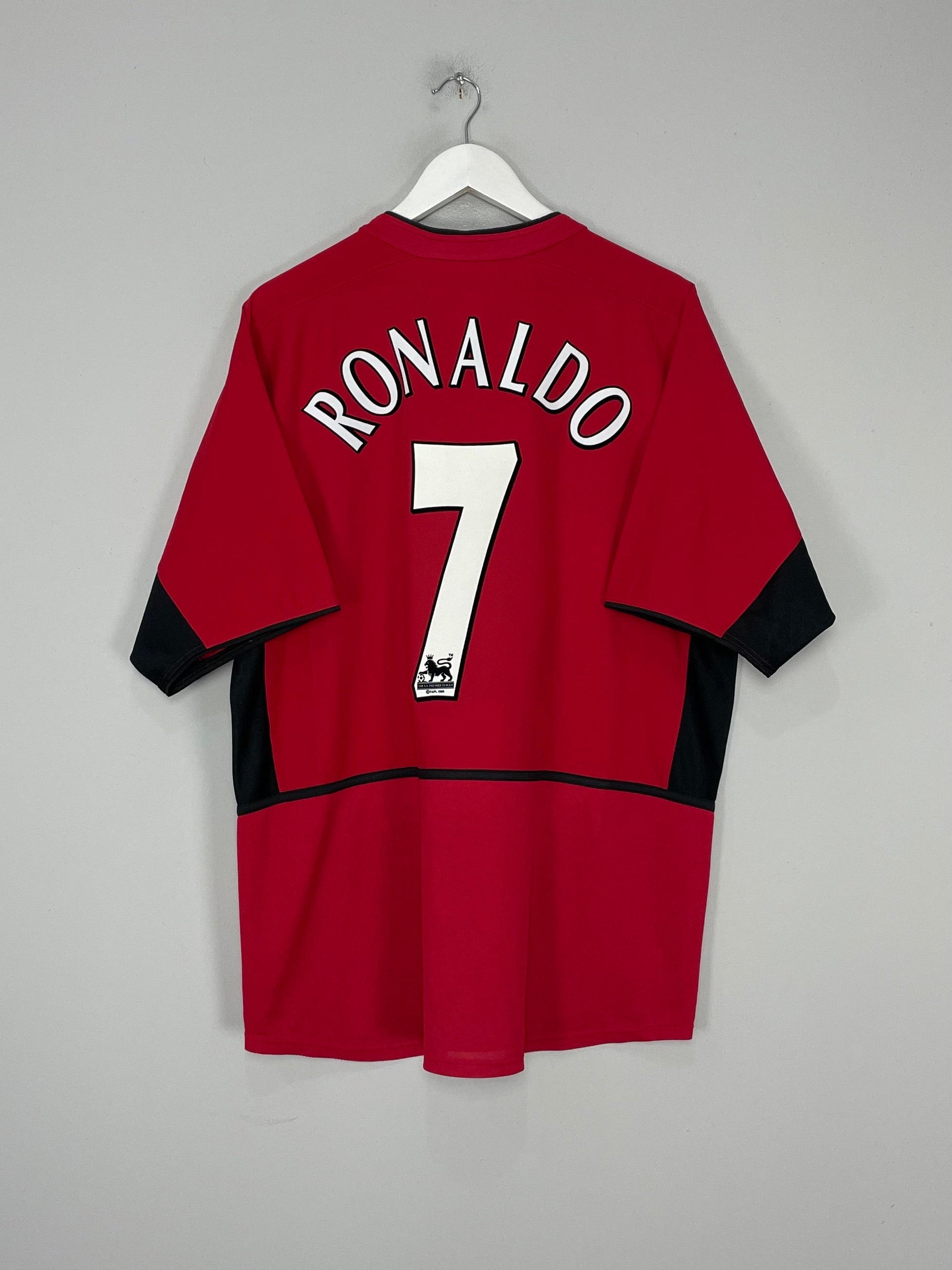 2002/04 MANCHESTER UNITED RONALDO #7 HOME SHIRT (XL) NIKE