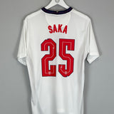 2020/21 ENGLAND SAKA #25 HOME SHIRT (L) NIKE