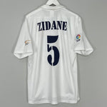 2002/03 REAL MADRID ZIDANE #5 *CENTENARY* HOME SHIRT (L) ADIDAS