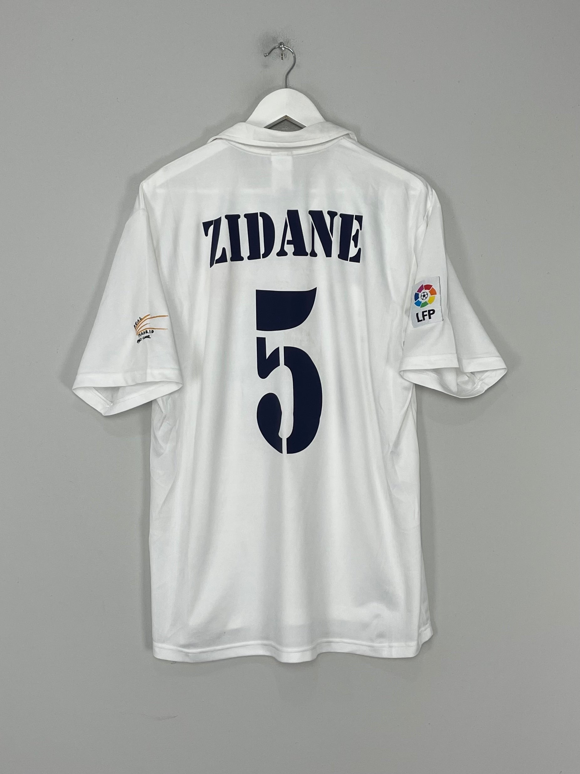 2002/03 REAL MADRID ZIDANE #5 *CENTENARY* HOME SHIRT (L) ADIDAS