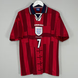 1998/99 ENGLAND BECKHAM #7 AWAY SHIRT (M) UMBRO