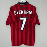 1998/99 ENGLAND BECKHAM #7 AWAY SHIRT (M) UMBRO