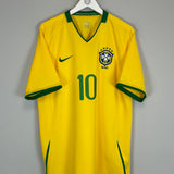 2008/10 BRAZIL RONALDINHO #10 HOME SHIRT (XL) NIKE