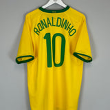 2008/10 BRAZIL RONALDINHO #10 HOME SHIRT (XL) NIKE