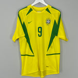 2002/04 BRAZIL RONALDO #9 HOME SHIRT (M) NIKE