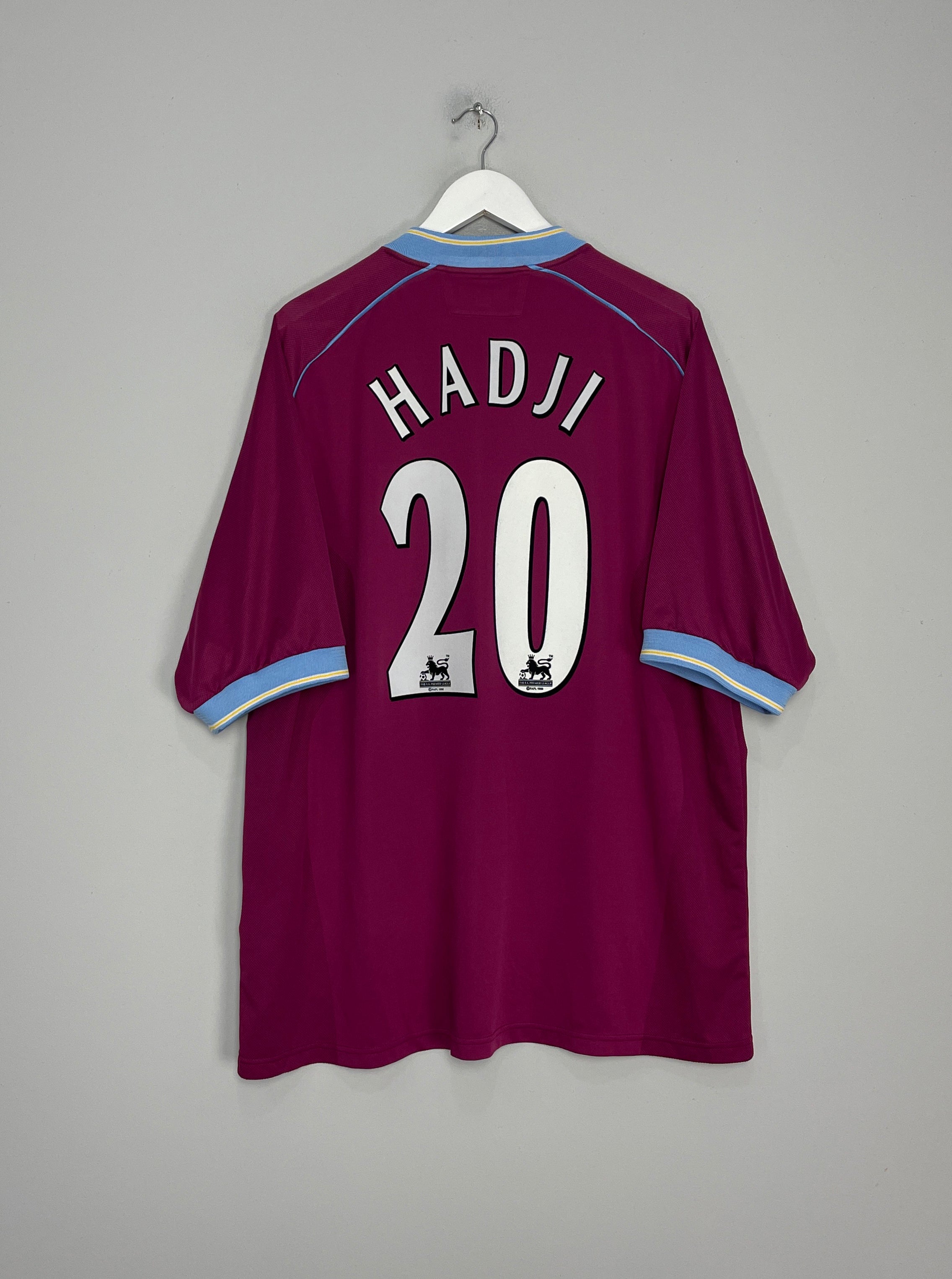 2001/02 ASTON VILLA HADJI #21 HOME SHIRT (XXL) DIADORA